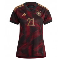 Tyskland Ilkay Gundogan #21 Bortatröja Kvinnor VM 2022 Korta ärmar